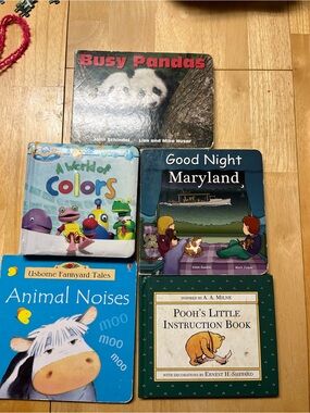 Set of 6 Children's Board Books - Colorful Assortment
